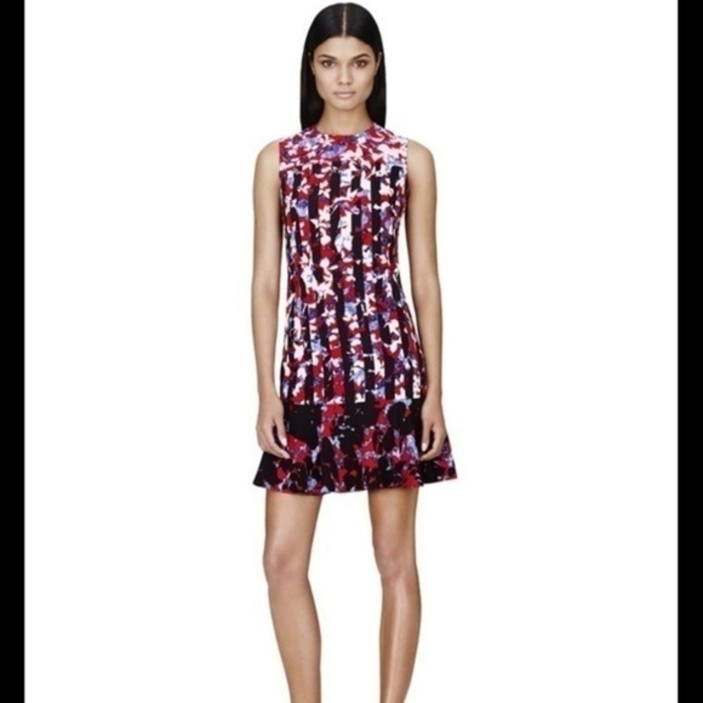 Peter Pilotte Floral Dress Ruffled hem